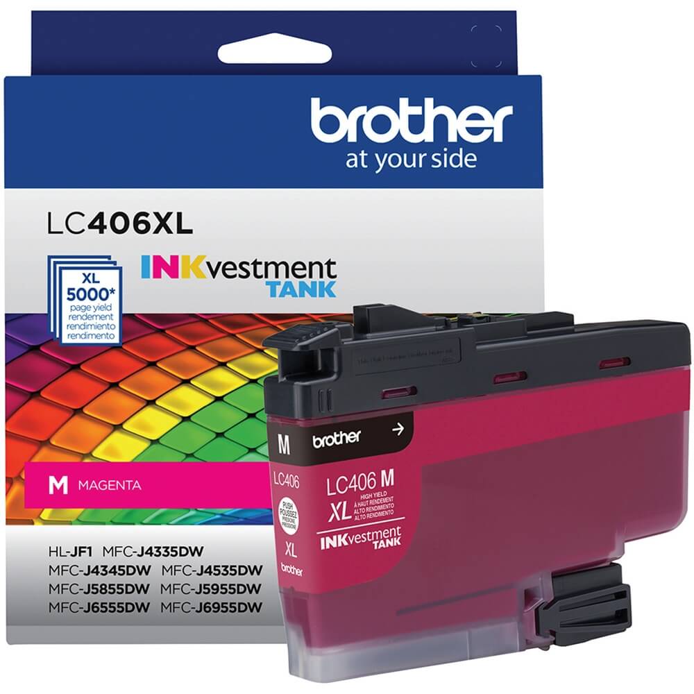 Cartucho de Tinta Brother LC406XLMS Magenta - Impressorajato